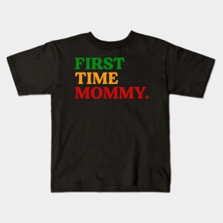 First Time Mommy, Rasta Colors, African Kids T-Shirt